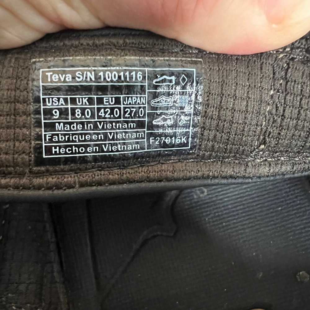 Teva Forebay Water Sandal Mens 9 Brown Adjustable Strap Quick‎ Dry - Picture 6 of 6